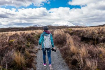 Wanderer mit Rucksack